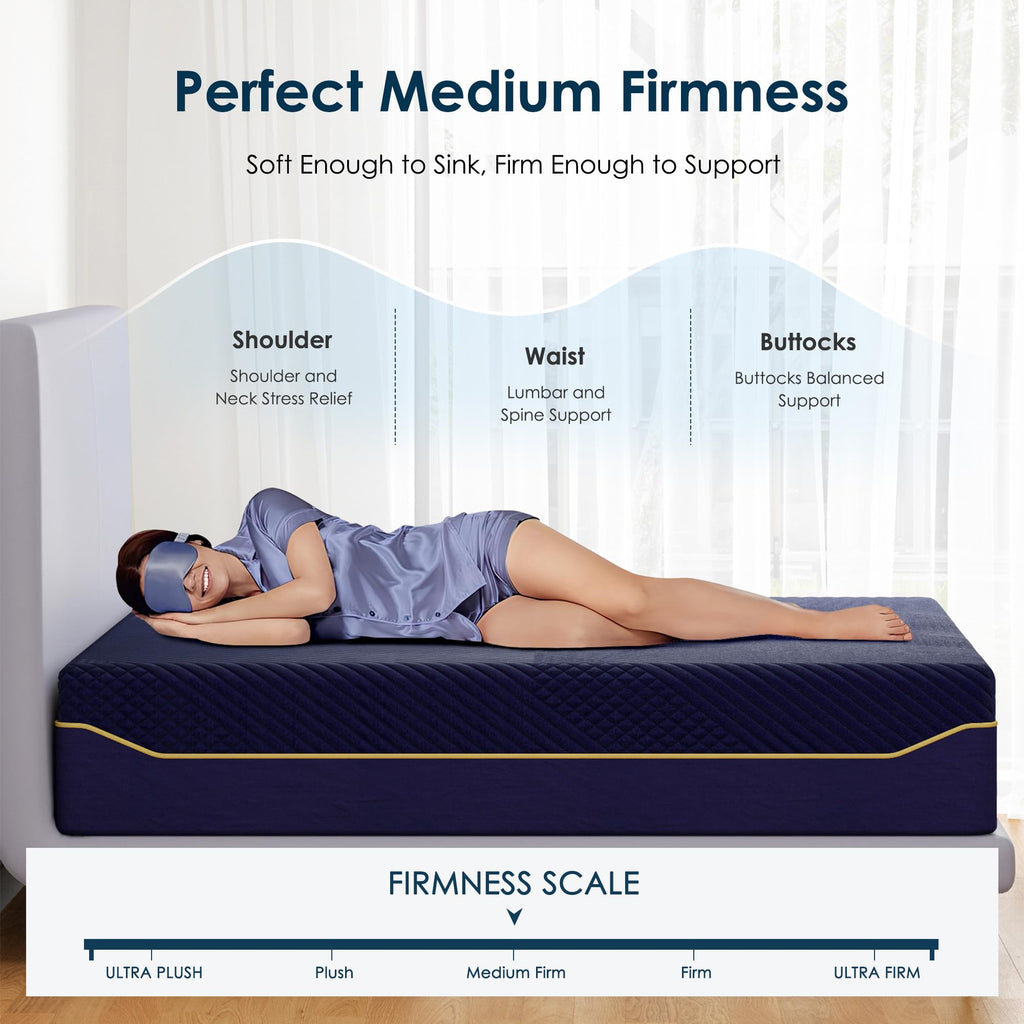 Twin 10 Inch Gel Infused Memory Foam Mattress I75416