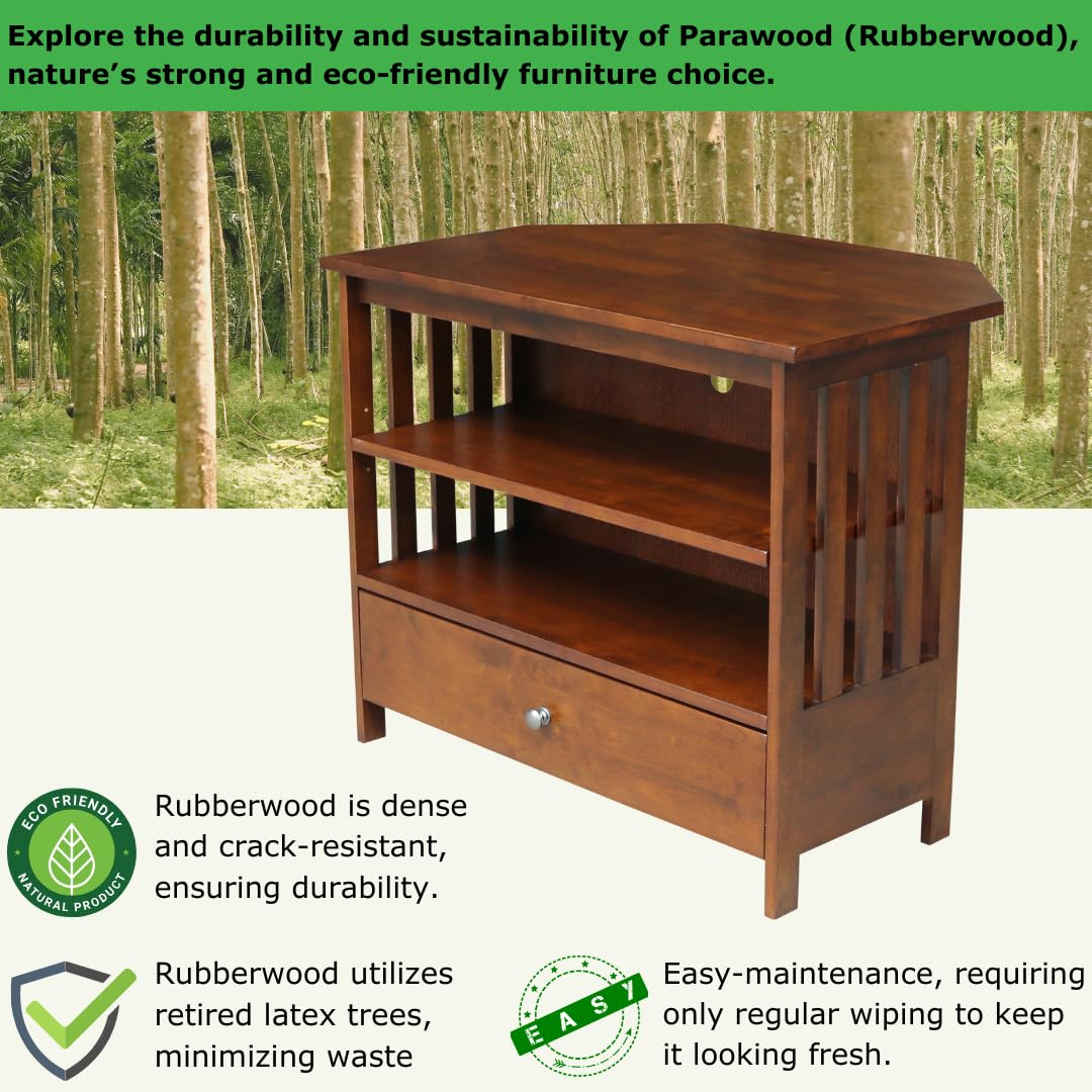 Solid Wood Corner TV Stand X98896