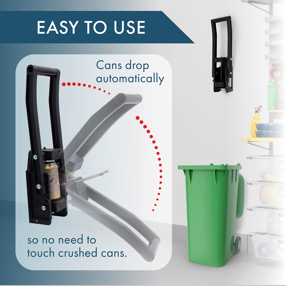 Wall Mounted 12oz Aluminum Can Crusher K585