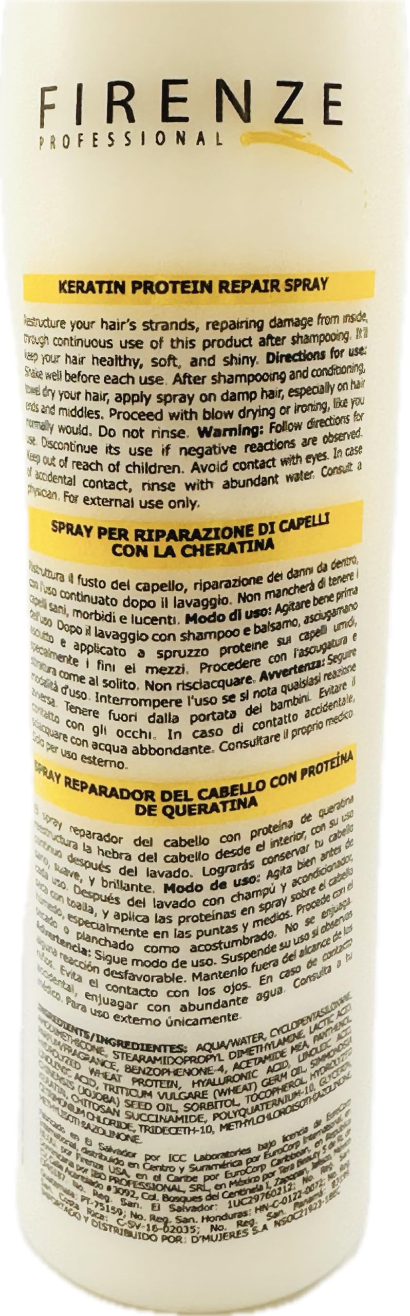 Keratin Protein Repair Spray 300ml Pack of 2 W215