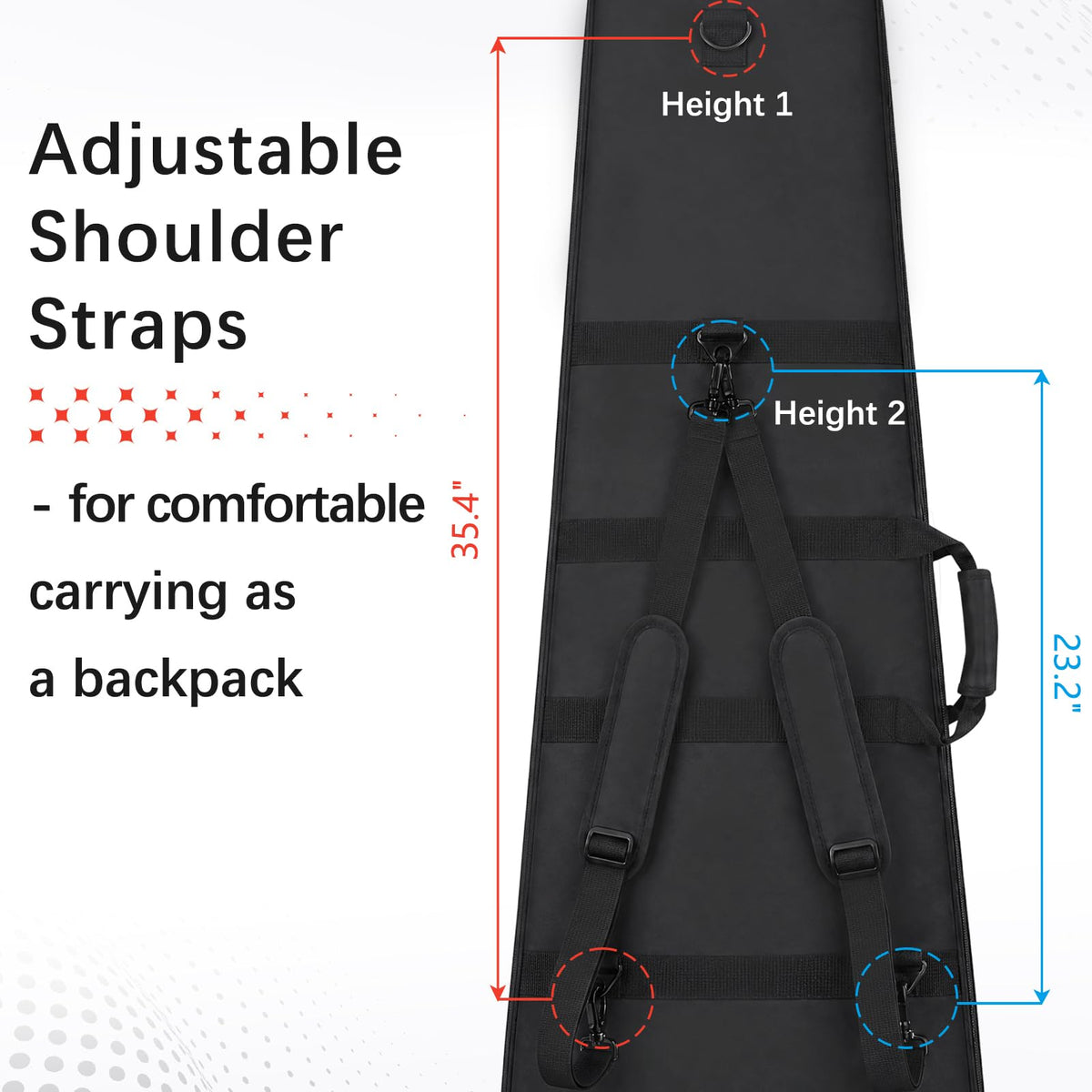 Electric Guitar Gig Bag Padded Water-Resistant Z653