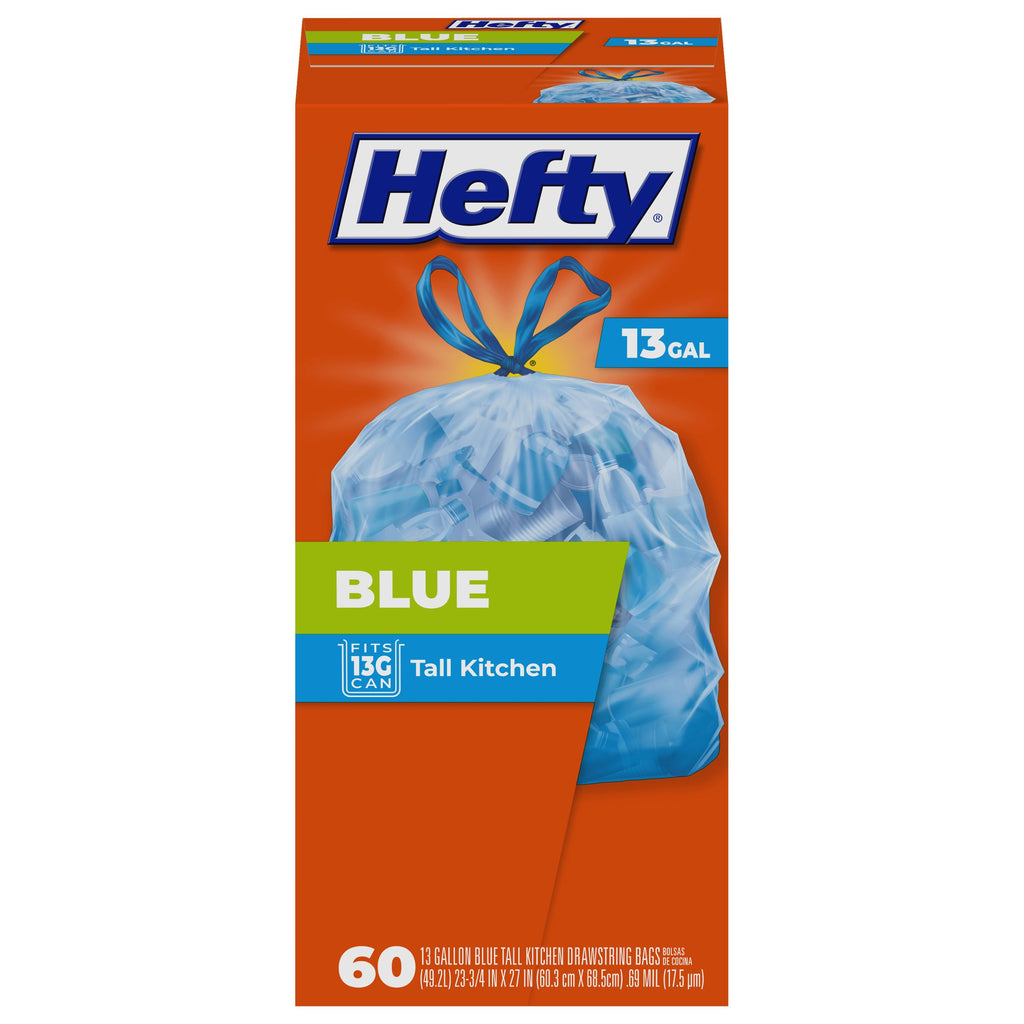 Blue 13 Gallon Trash Bags 60 Count P933759