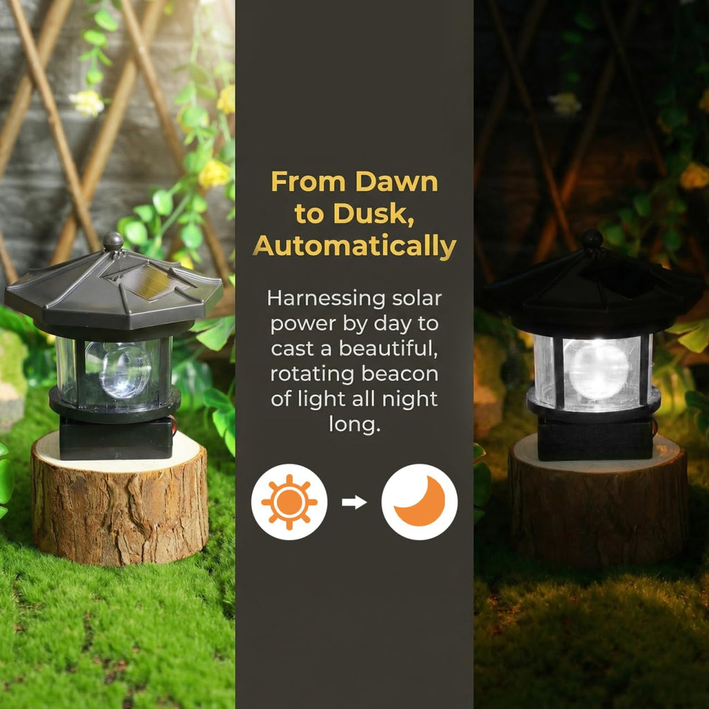 Solar LED Lighthouse Waterproof Garden Lights E59906