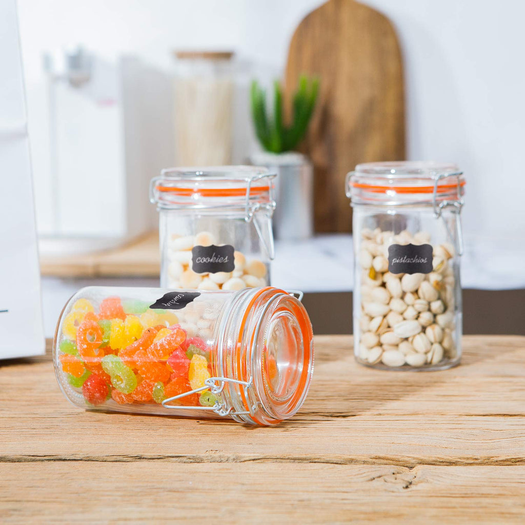 16 oz Glass Airtight Storage Jars, 12 Pack K5017
