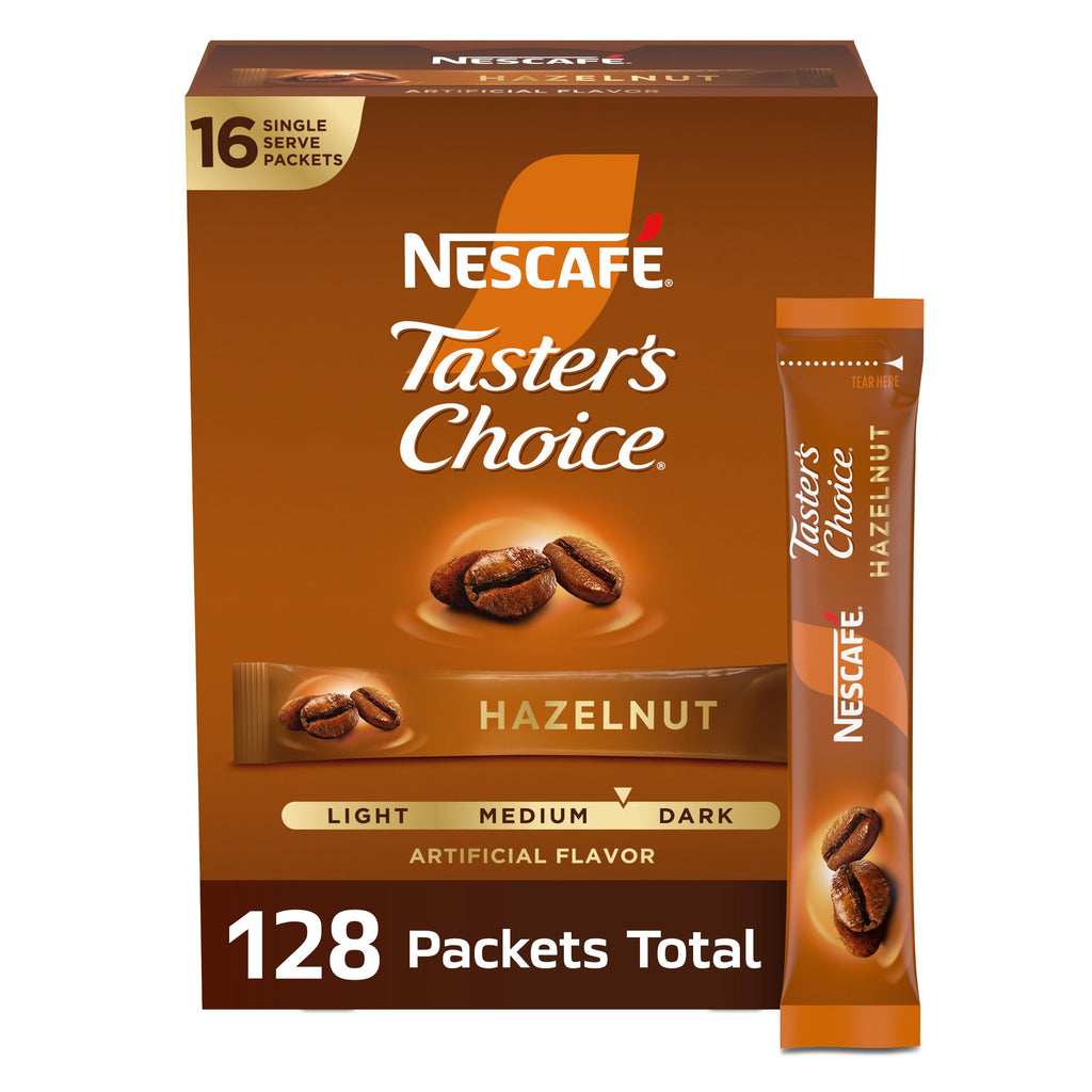 Hazelnut Flavored Coffee 8 Boxes 128 Packets O6072