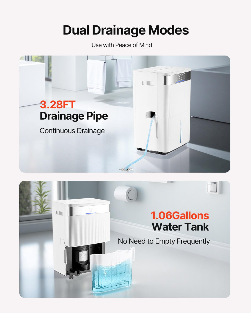 80 Pints Dehumidifier with Drain Hose Y5521
