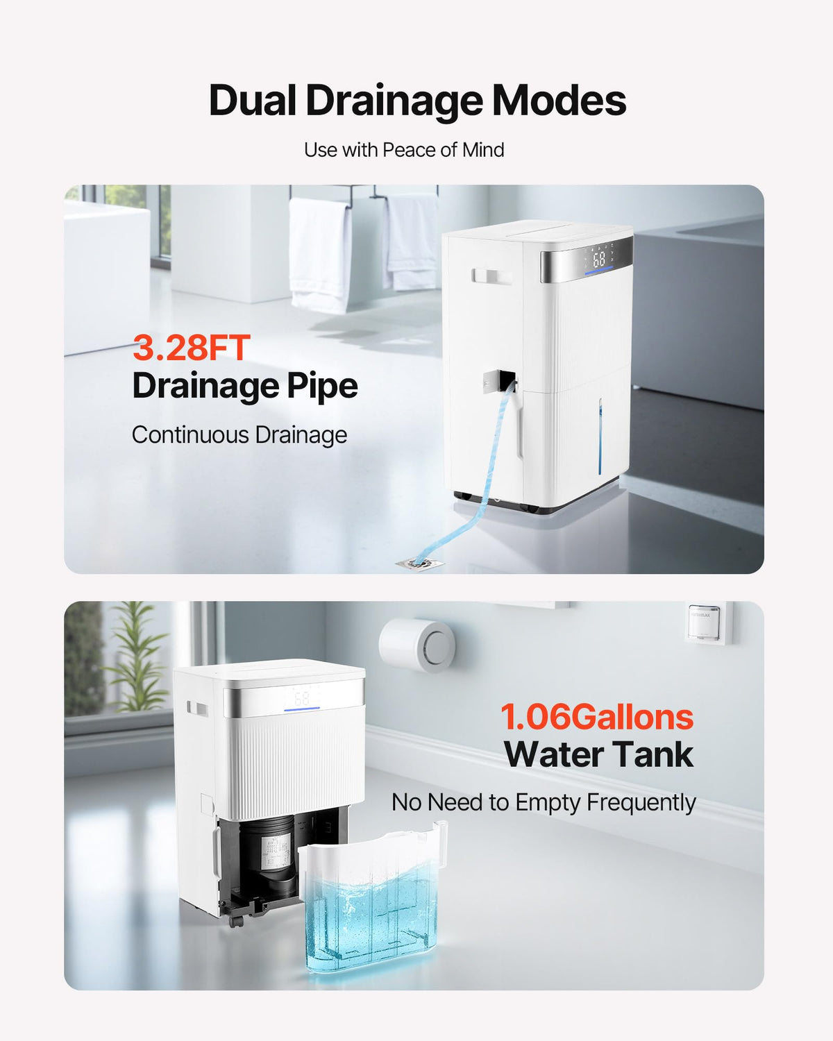 80 Pints Dehumidifier with Drain Hose Y5521