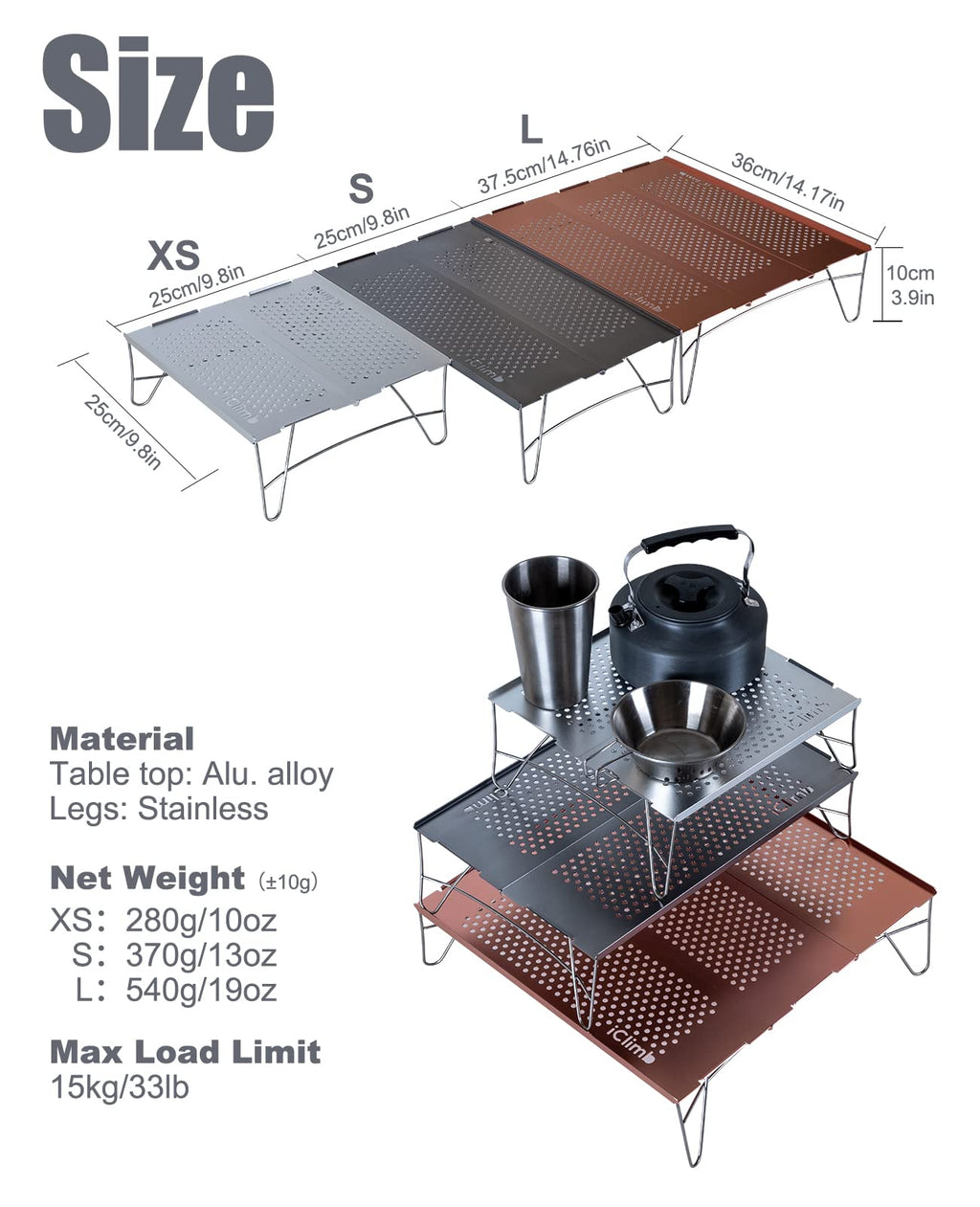 Ultralight Compact Folding Table T145150