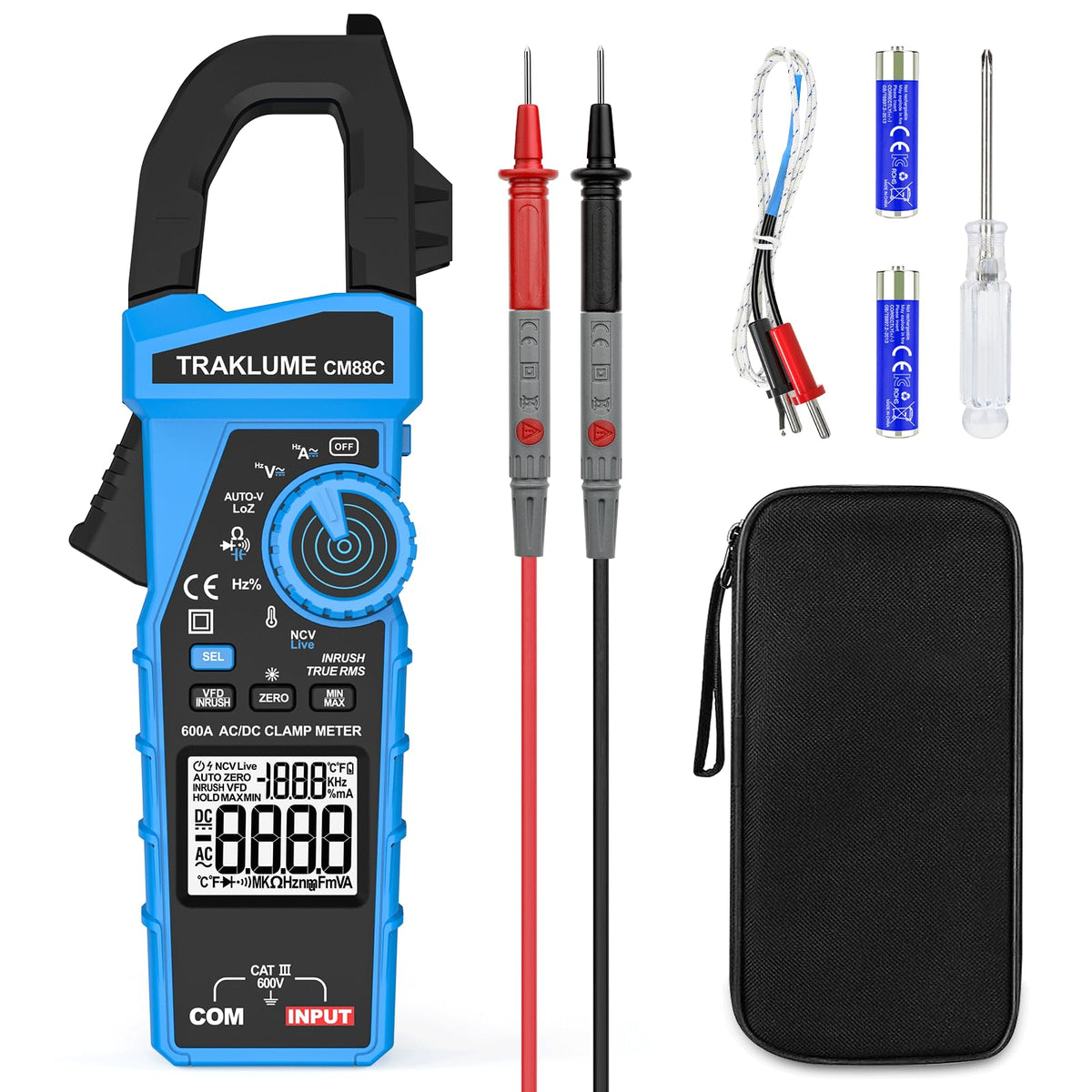 600A AC/DC TRMS Clamp Meter Multimeter M957350