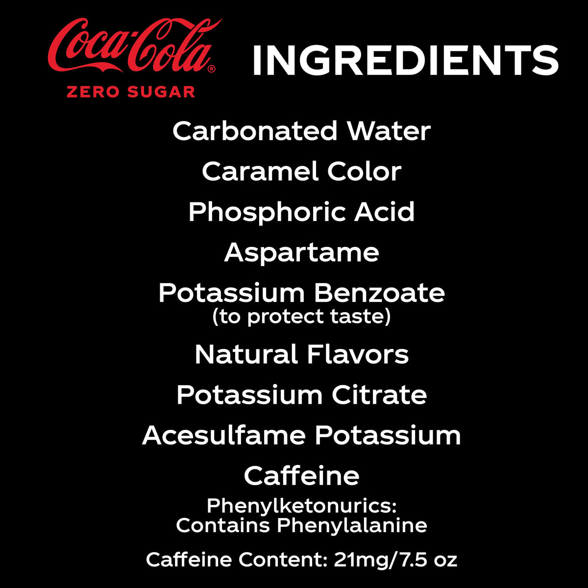 Coke Zero Sugar Mini-Can 7.5 fl oz 12 Pack W6909