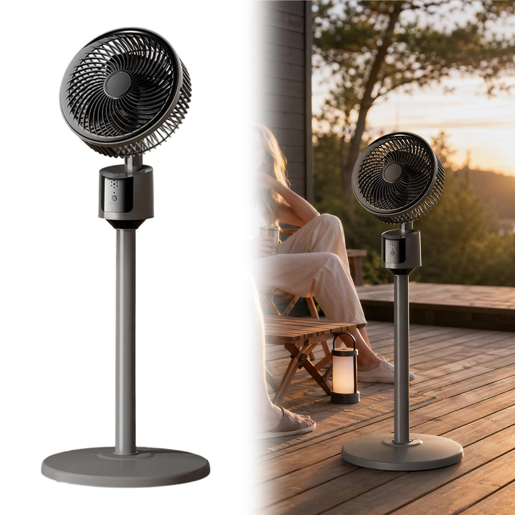 Lightweight Quiet Standing Fan (Grey) I872