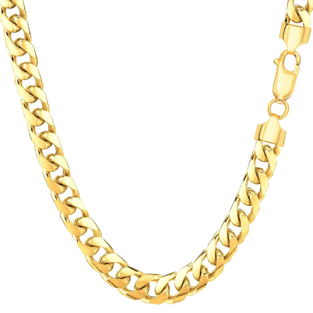 14k Yellow Gold Cuban Link Chain Necklace 5.8mm H827