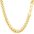 14k Yellow Gold Cuban Link Chain Necklace 5.8mm H827
