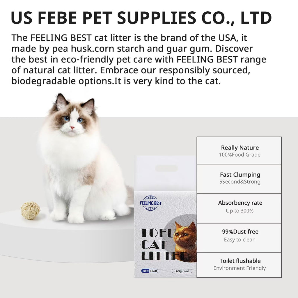 Plant-Based Flushable Tofu Cat Litter 33.6 lb Z866344