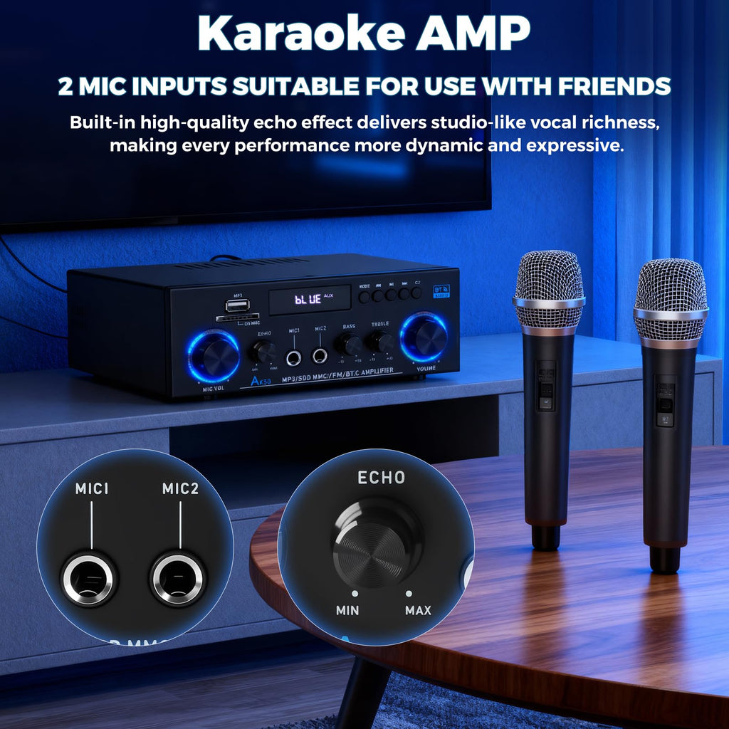 2 Channel 400W Bluetooth Stereo Audio Amplifier L243