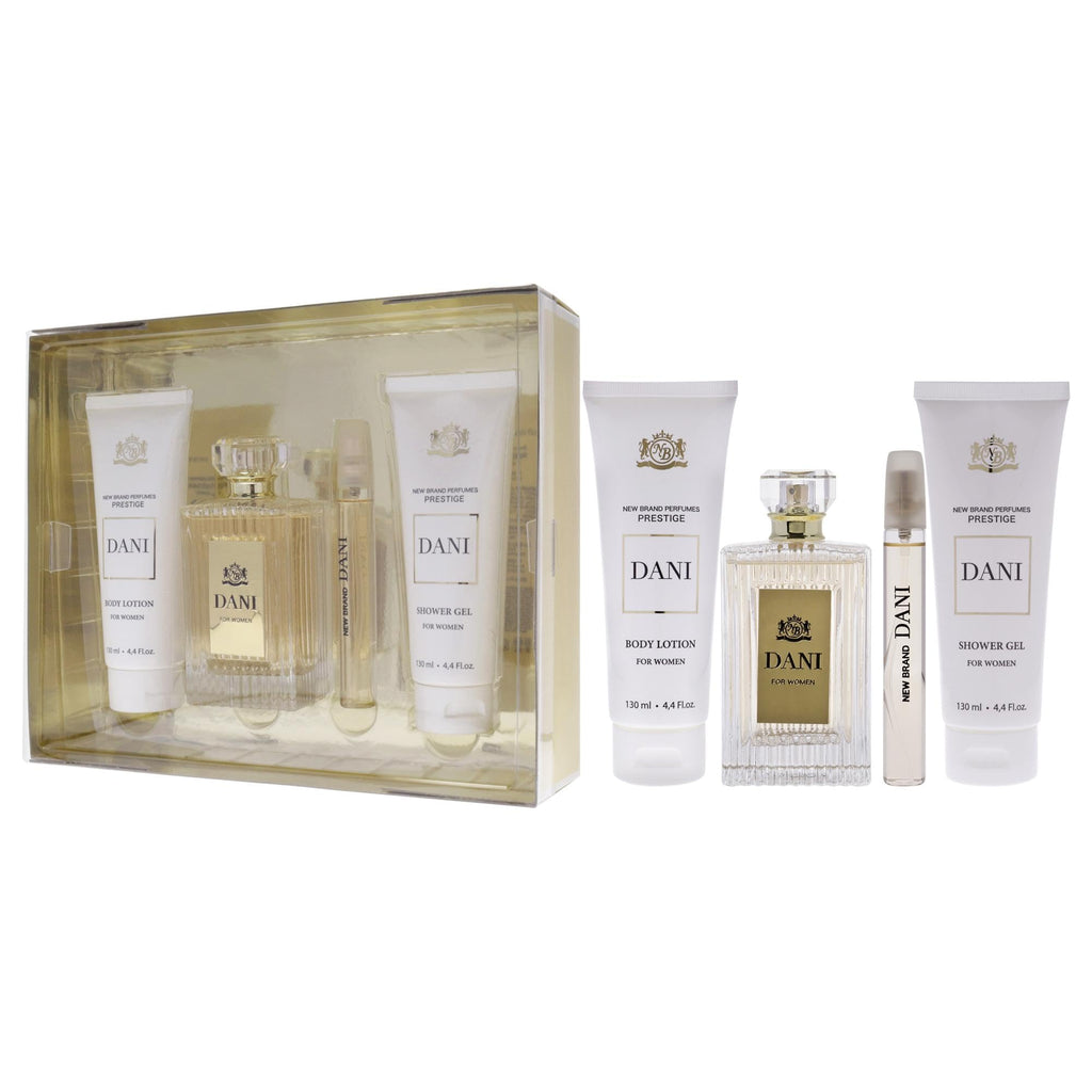 4 Pc Gift Set 3.3oz EDP Spray, 0.5oz EDP Spray, 4.4oz Shower Gel, 4.4oz Body Lotion F676