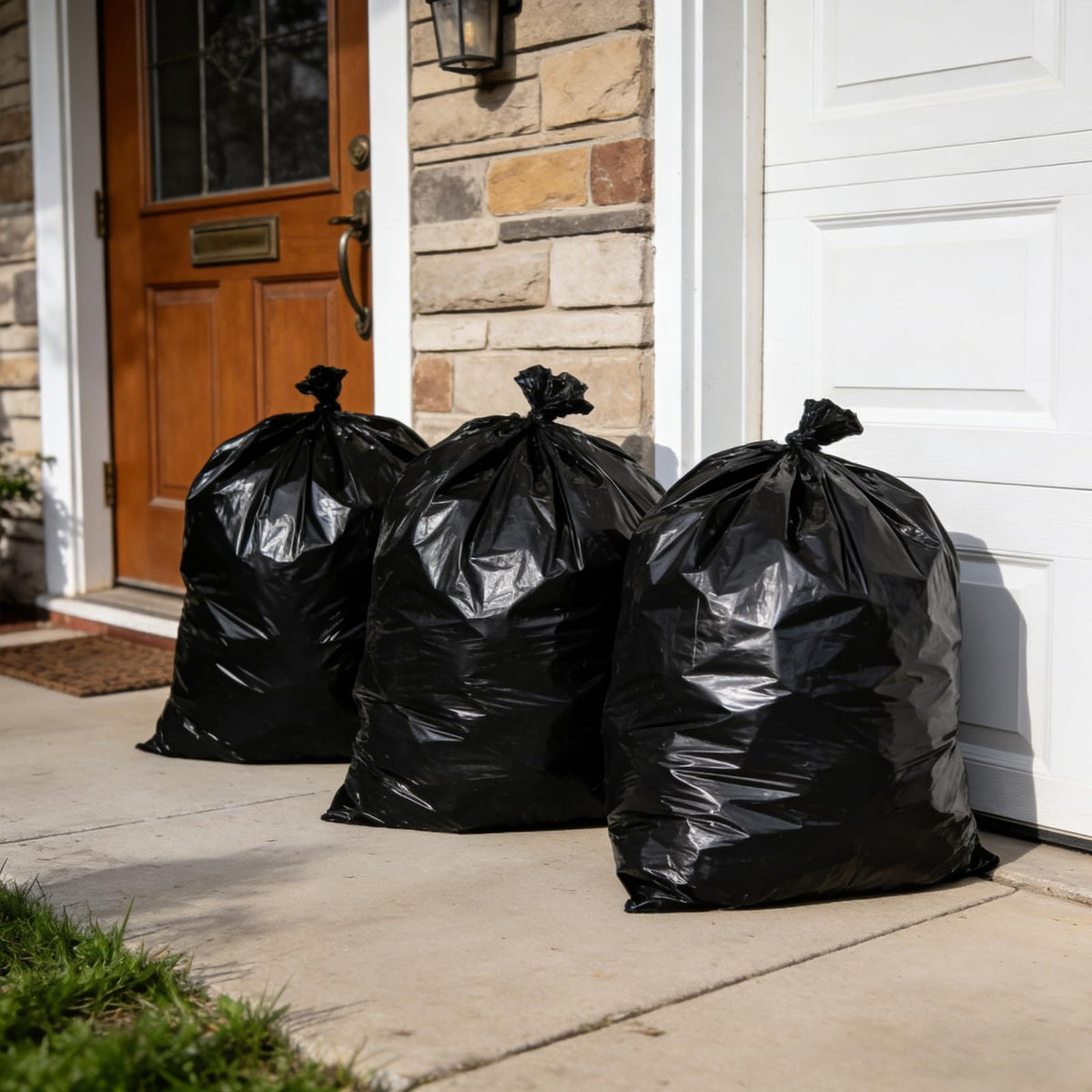 40-45 Gallon 100 Count 21 Micron HDPE Trash Bags P6335