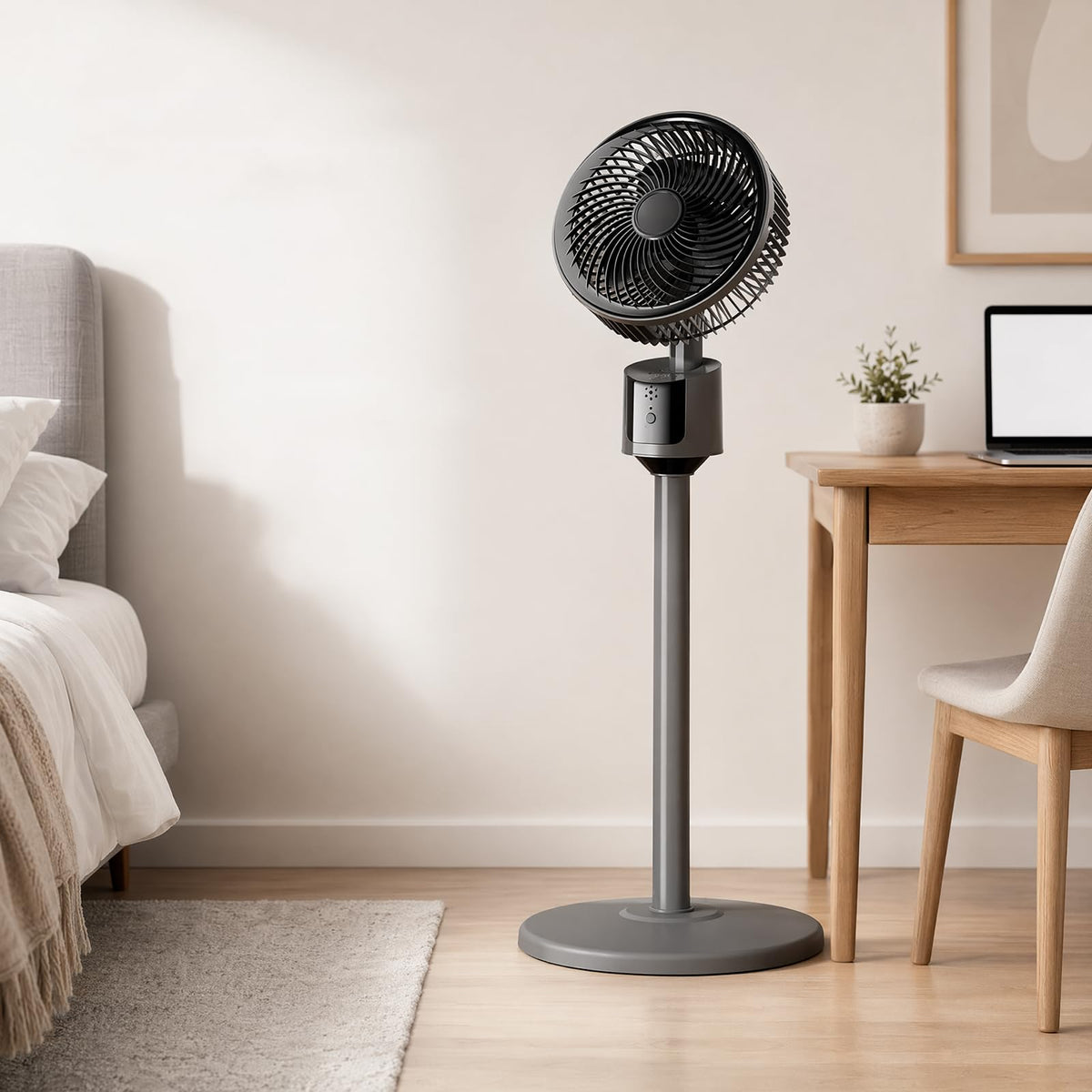 Lightweight Quiet Standing Fan (Grey) I872