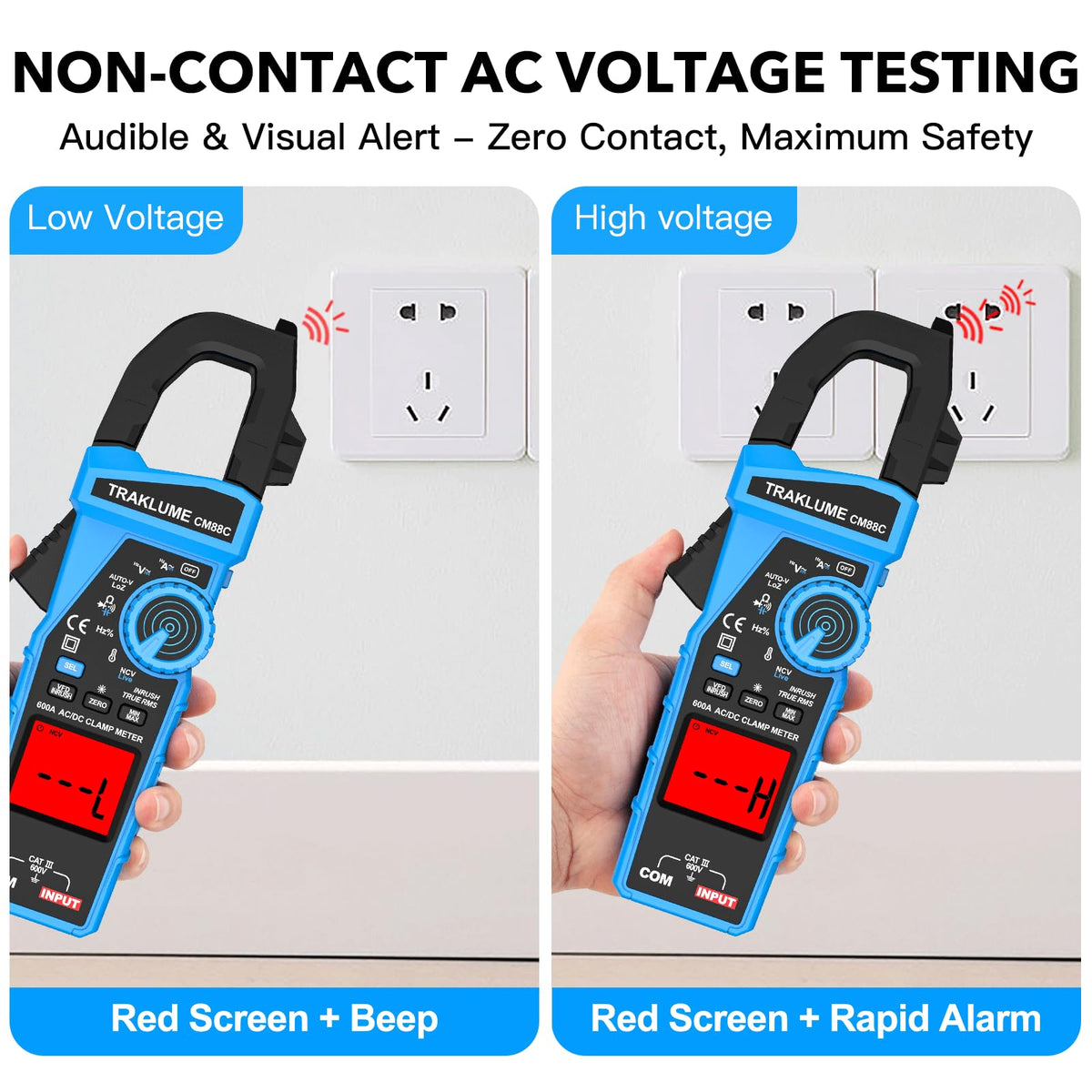 600A AC/DC TRMS Clamp Meter Multimeter M957350