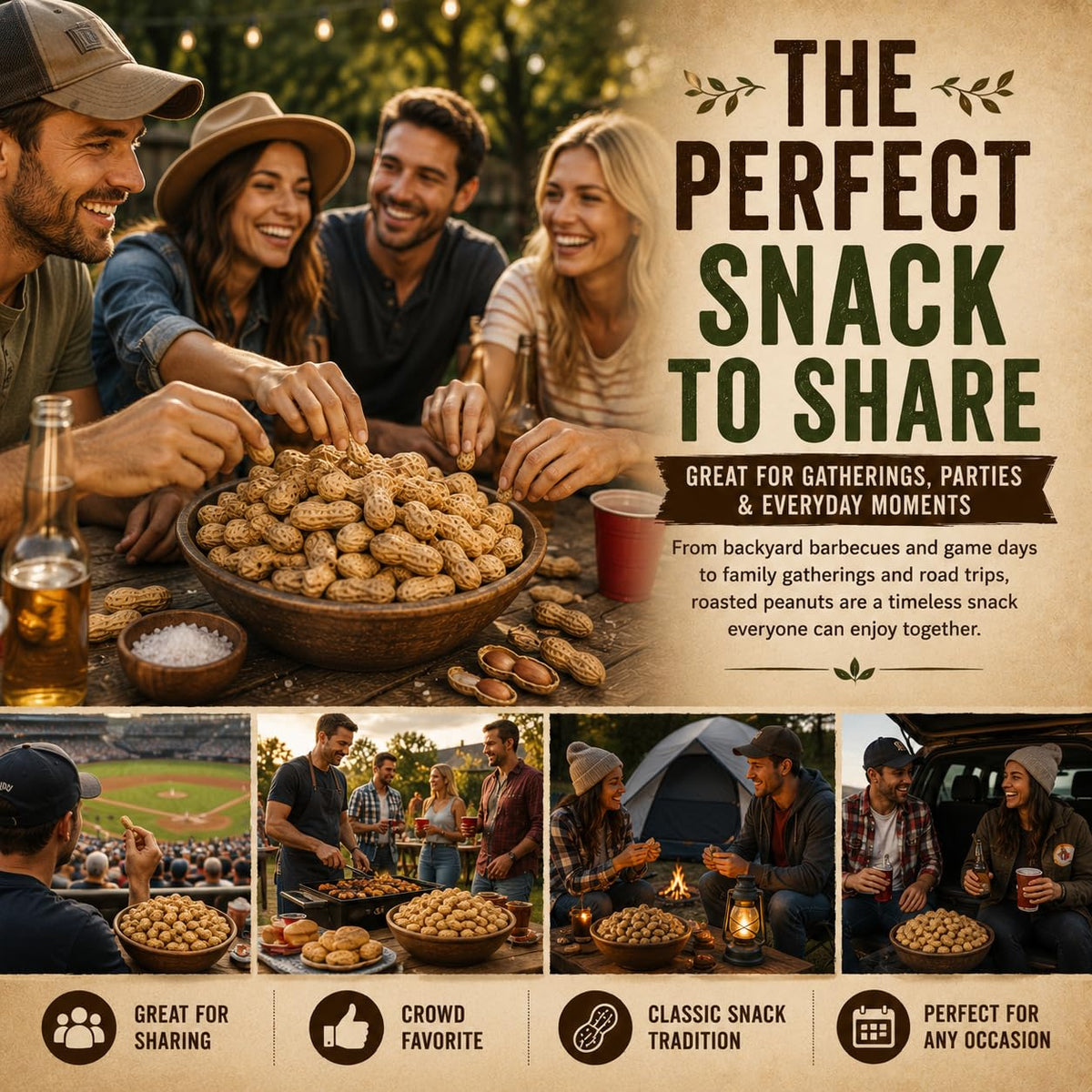 Roasted Salted Peanuts In Shell 4 LB A6031