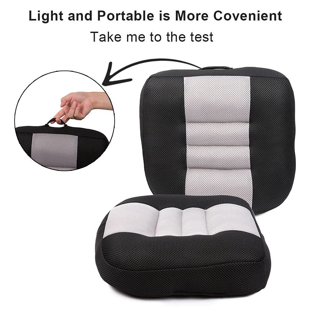 Black Breathable Mesh Car Booster Seat Cushion O1539