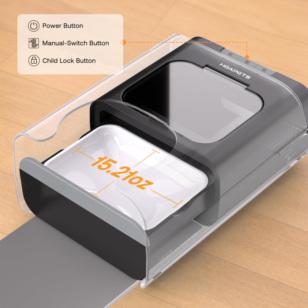Automatic Cat Feeder with RFID Collar Sensor, Black Q927
