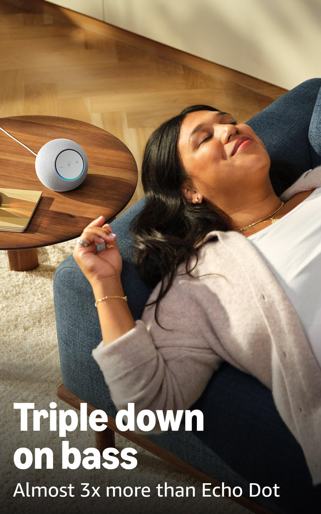 Alexa speaker with room-filling sound and nearly 3x bass K48418