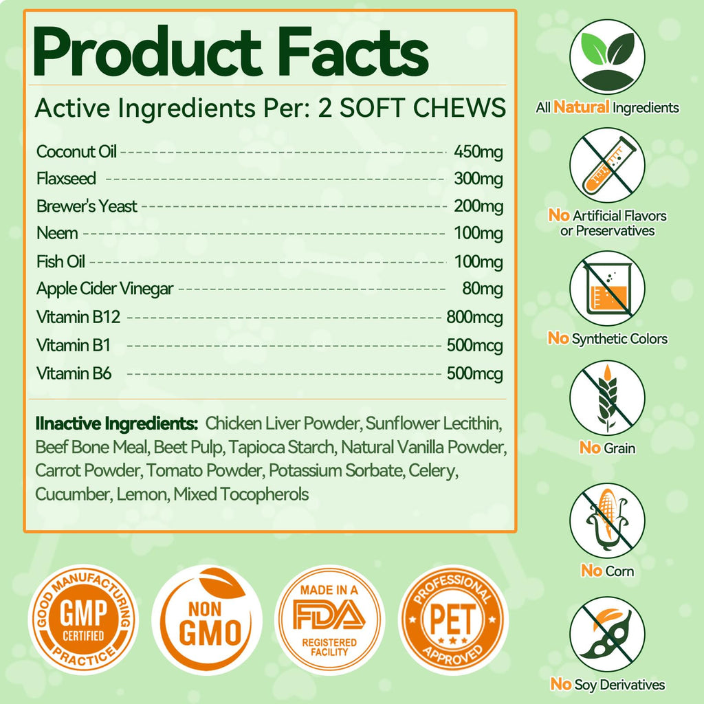 Flea and Tick Prevention for Dogs Chewables 200 Ct Q997