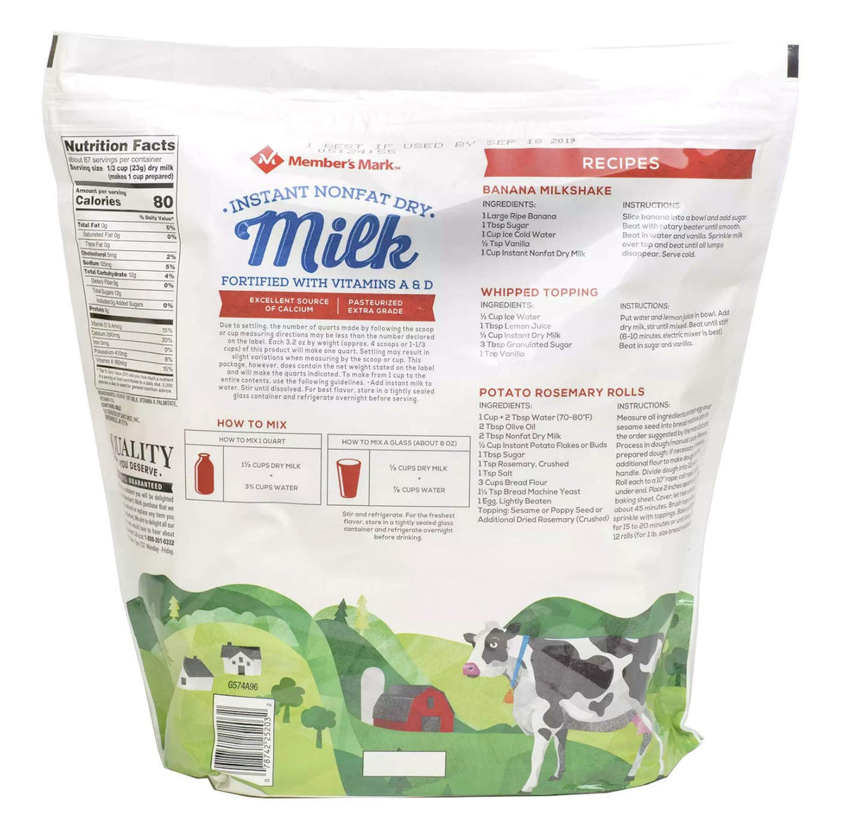 Nonfat Dry Milk with Vitamins A & D, 70.4 Ounce S6685