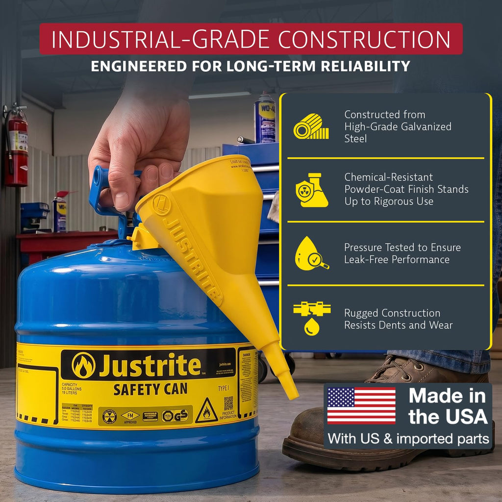 Blue Galvanized Steel Kerosene Safety Can G6193