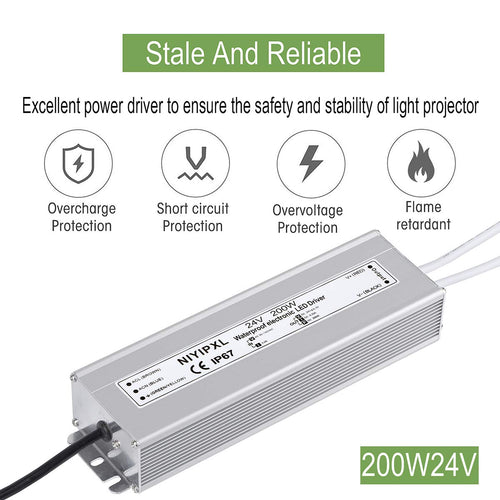 200 Watts 24V DC Waterproof IP67 LED Power Supply T24976