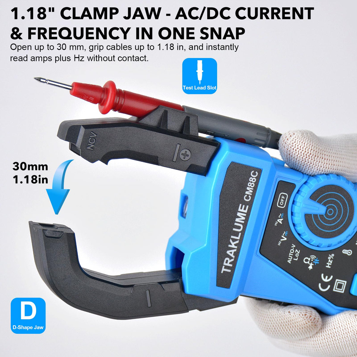 600A AC/DC TRMS Clamp Meter Multimeter M957350