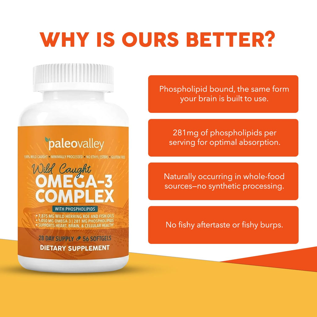 Wild Caught Omega-3 Fish Oil 750mg DHA 187mg EPA V7053