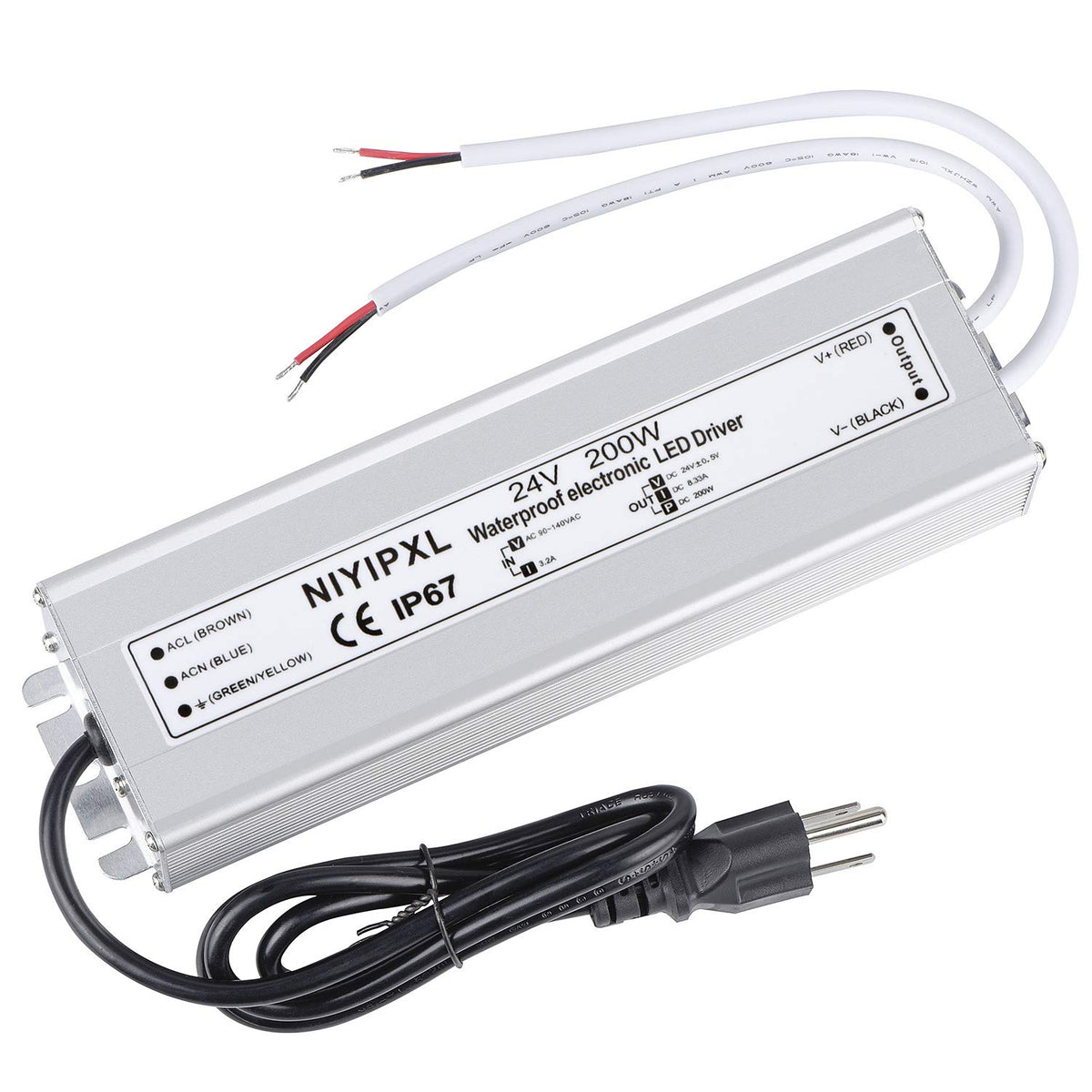 200 Watts 24V DC Waterproof IP67 LED Power Supply T24976