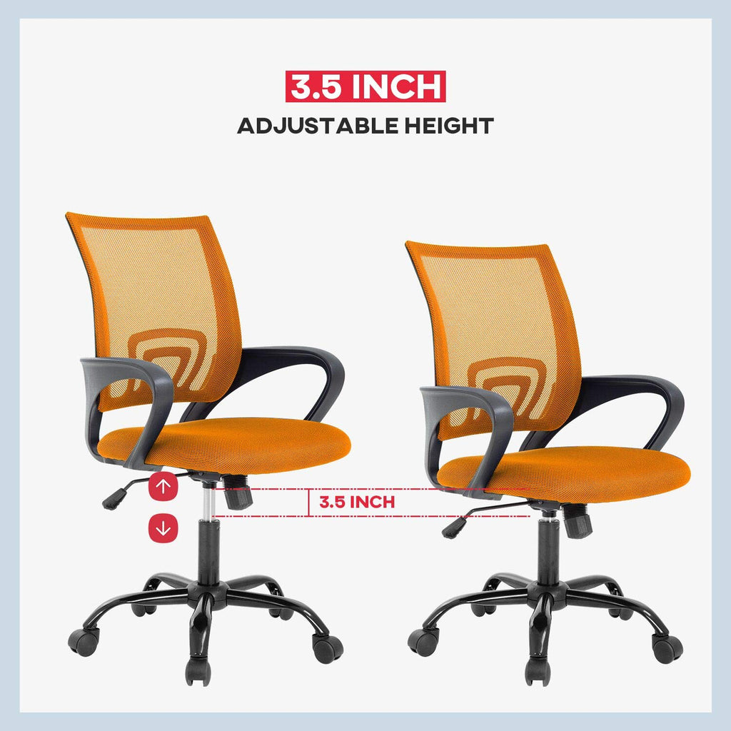 Orange Mesh Office Chair with Lumbar Support G833281