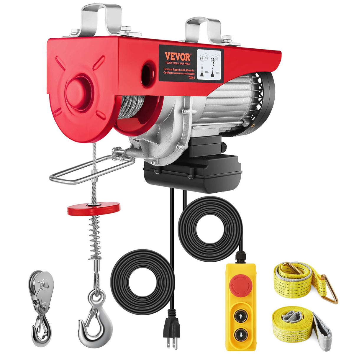 880lbs Electric Hoist with Wired Remote Control G1737