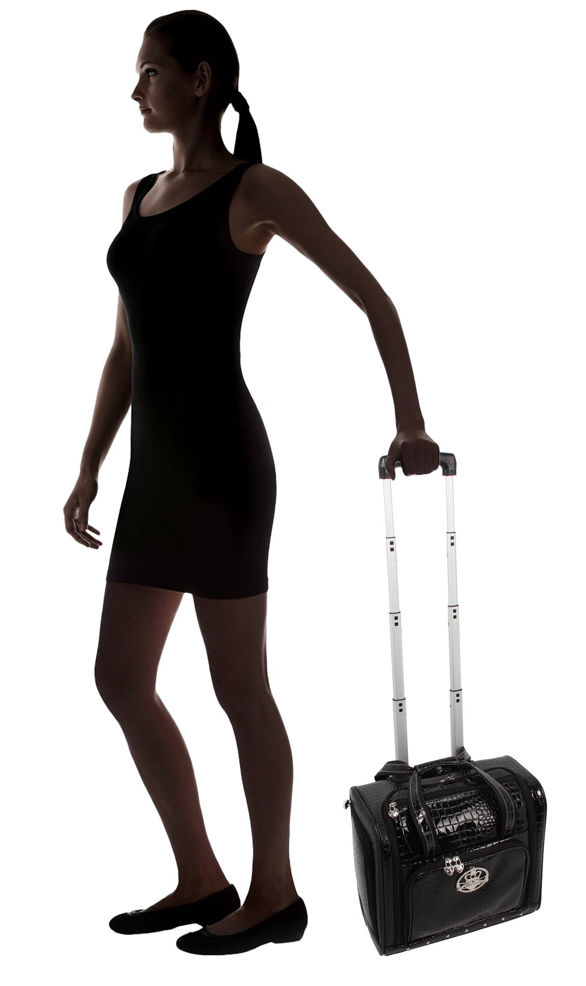15 Inch Black PVC Underseat Luggage H671745