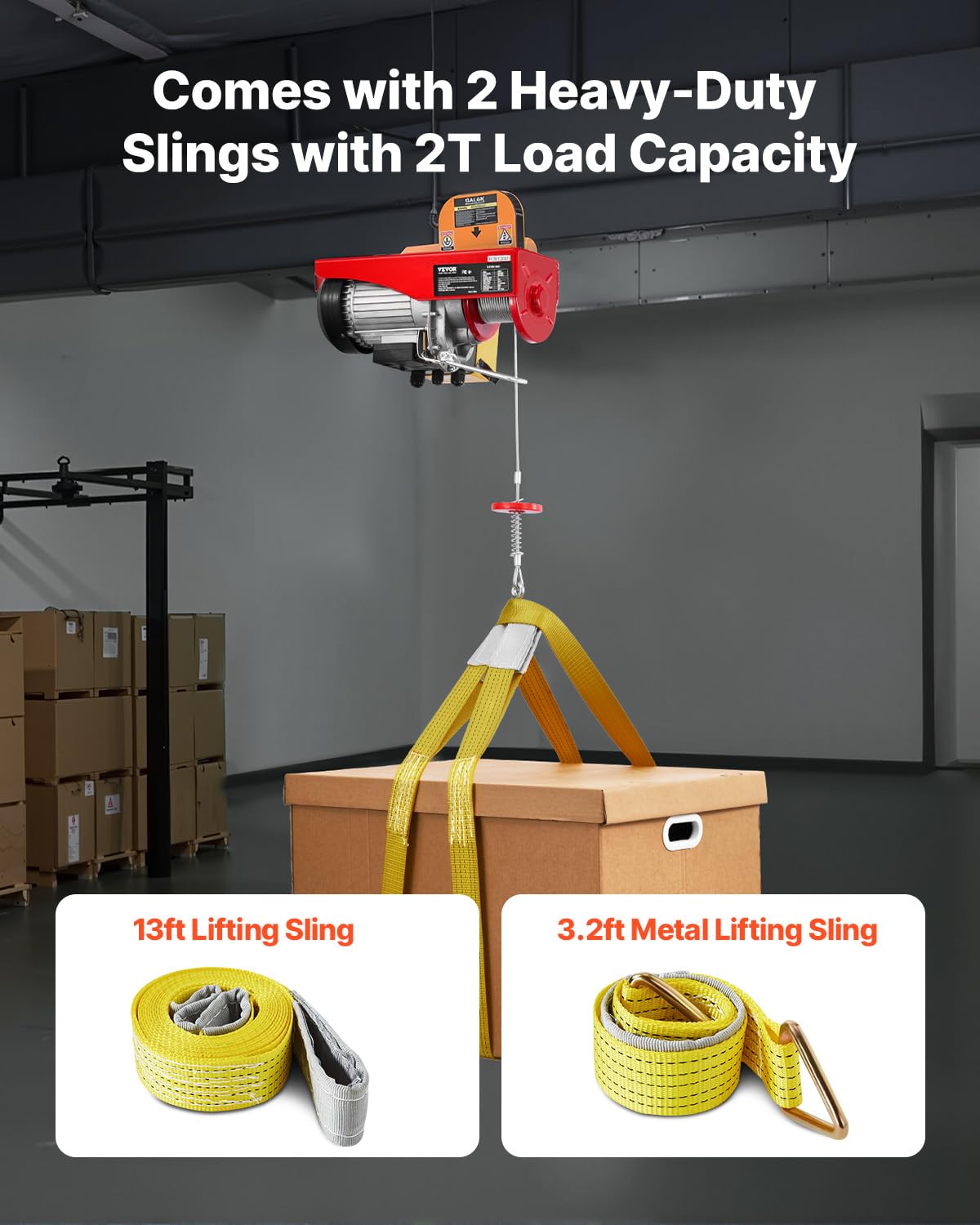 880lbs Electric Hoist with Wired Remote Control G1737
