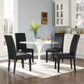 Black Faux Leather Dining Chairs S853374