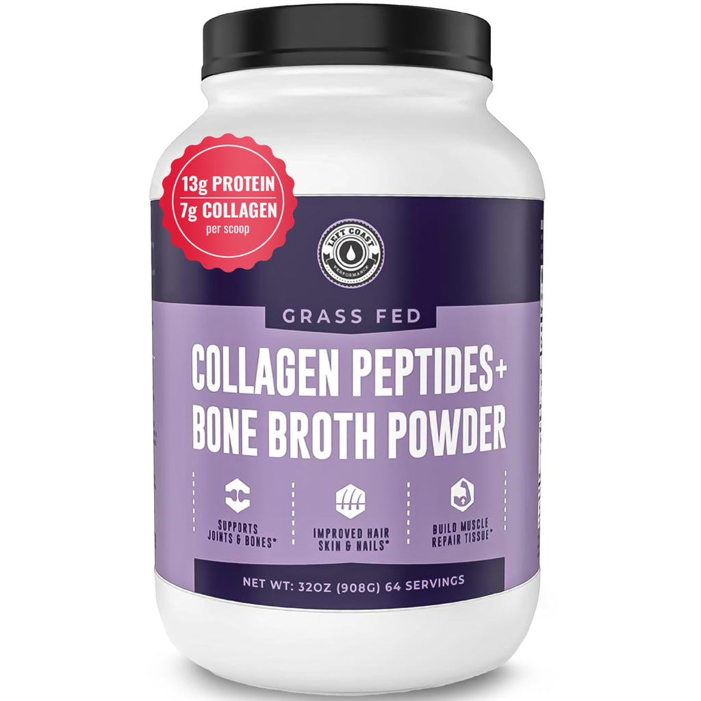 Collagen Bone Broth Powder, Unflavored, 2lb Q638