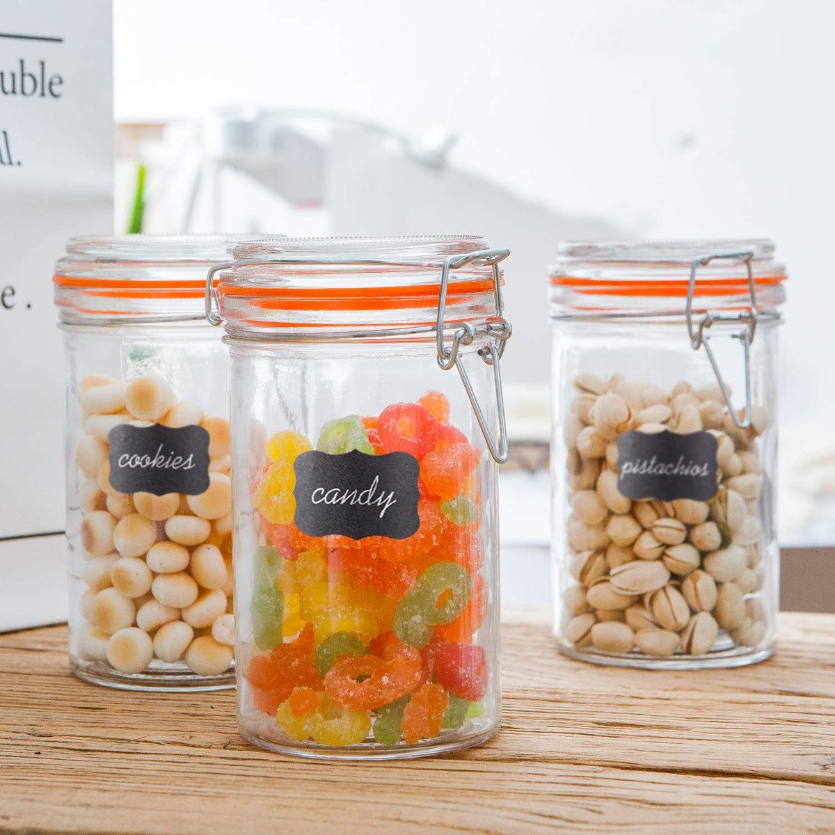 16 oz Glass Airtight Storage Jars, 12 Pack K5017