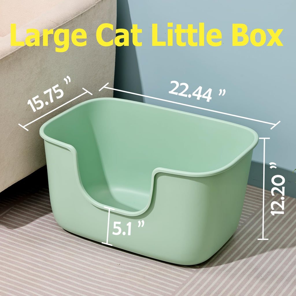 Extra Large Low Entry Cat Litter Box with High Sides L136
