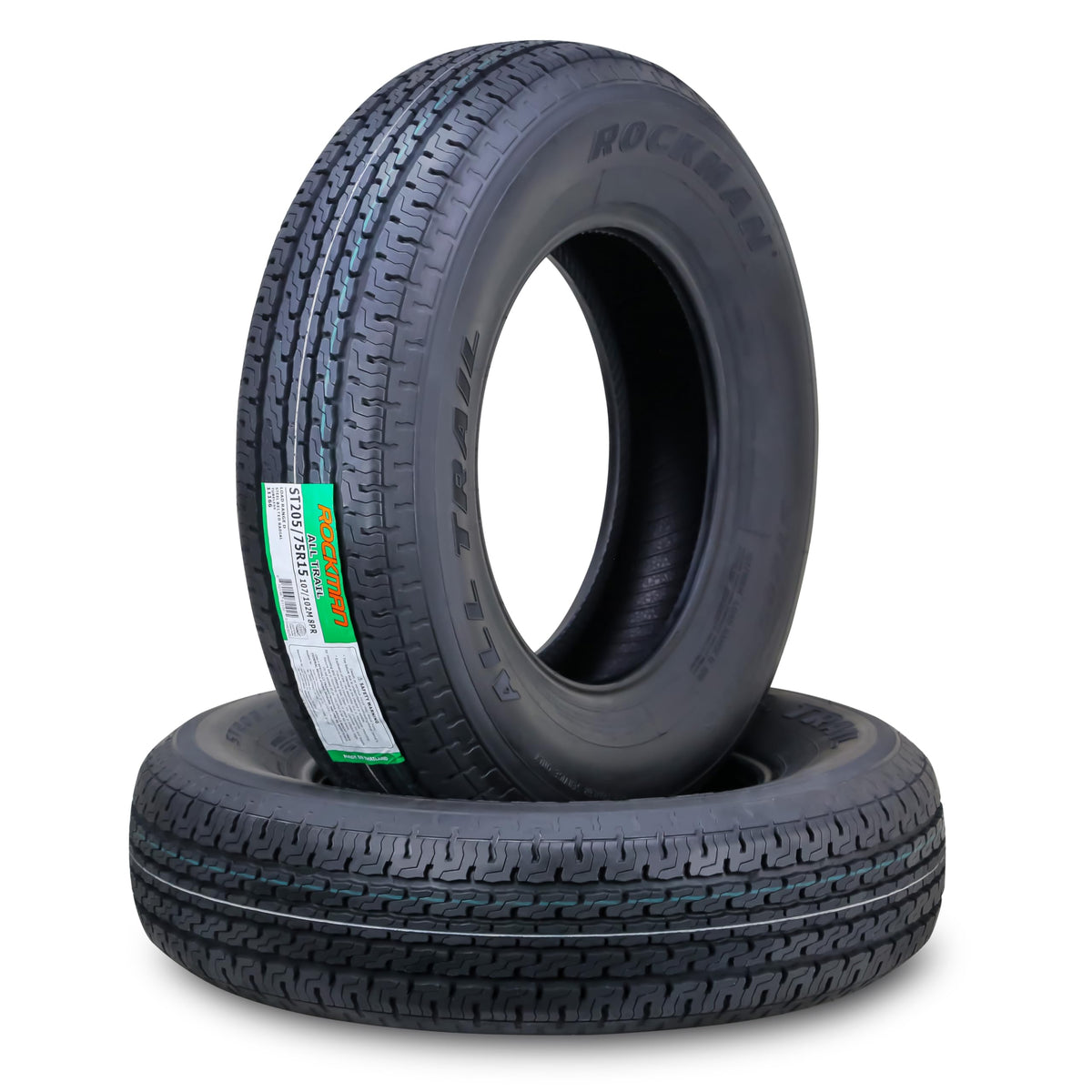 Trailer Tire ST205/75R15 8-Ply Load Range D Radial Set2 Q614313