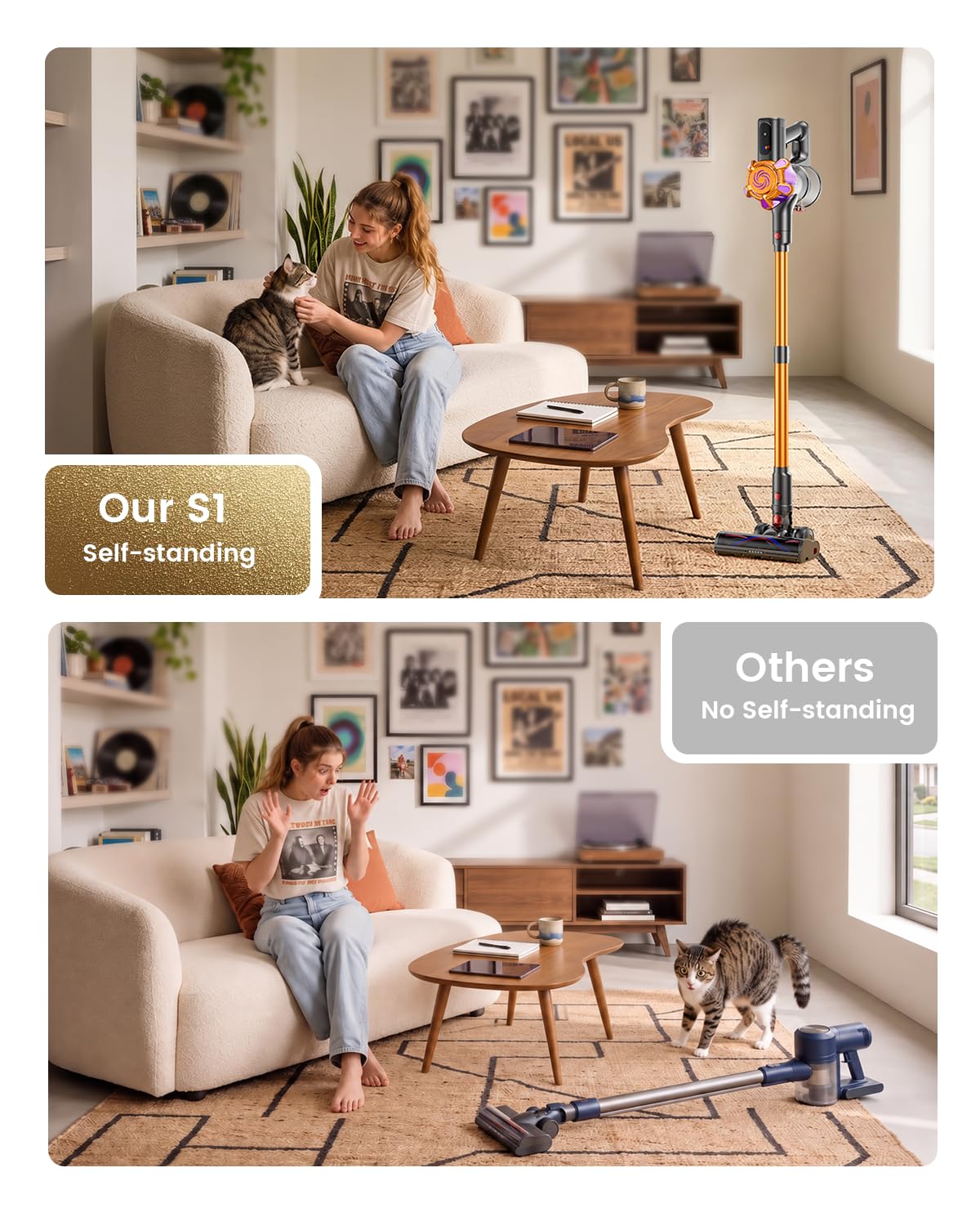 Cordless Stick Vacuum 580W 50Kpa H7074