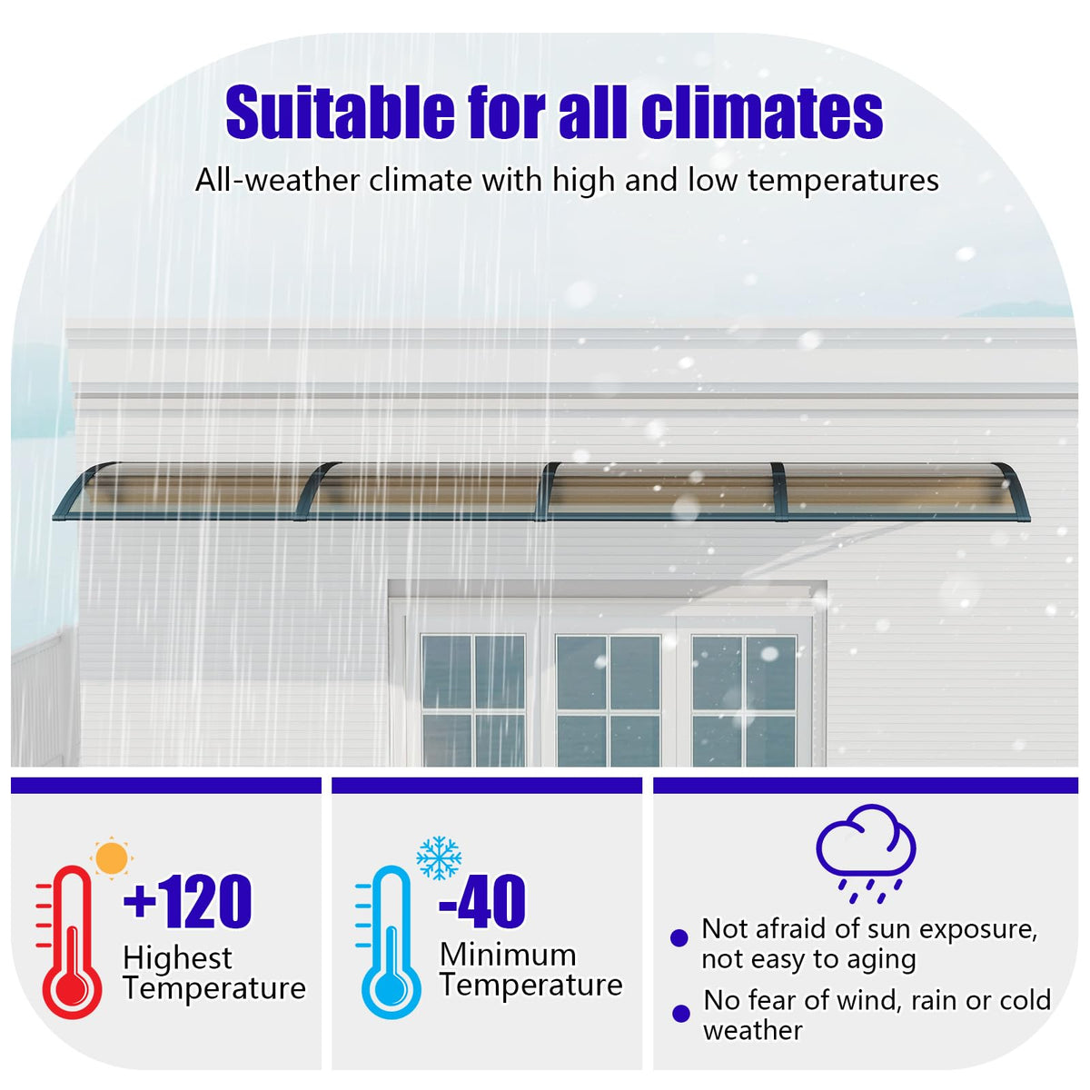 32x48'' Polycarbonate Door Awning I1980