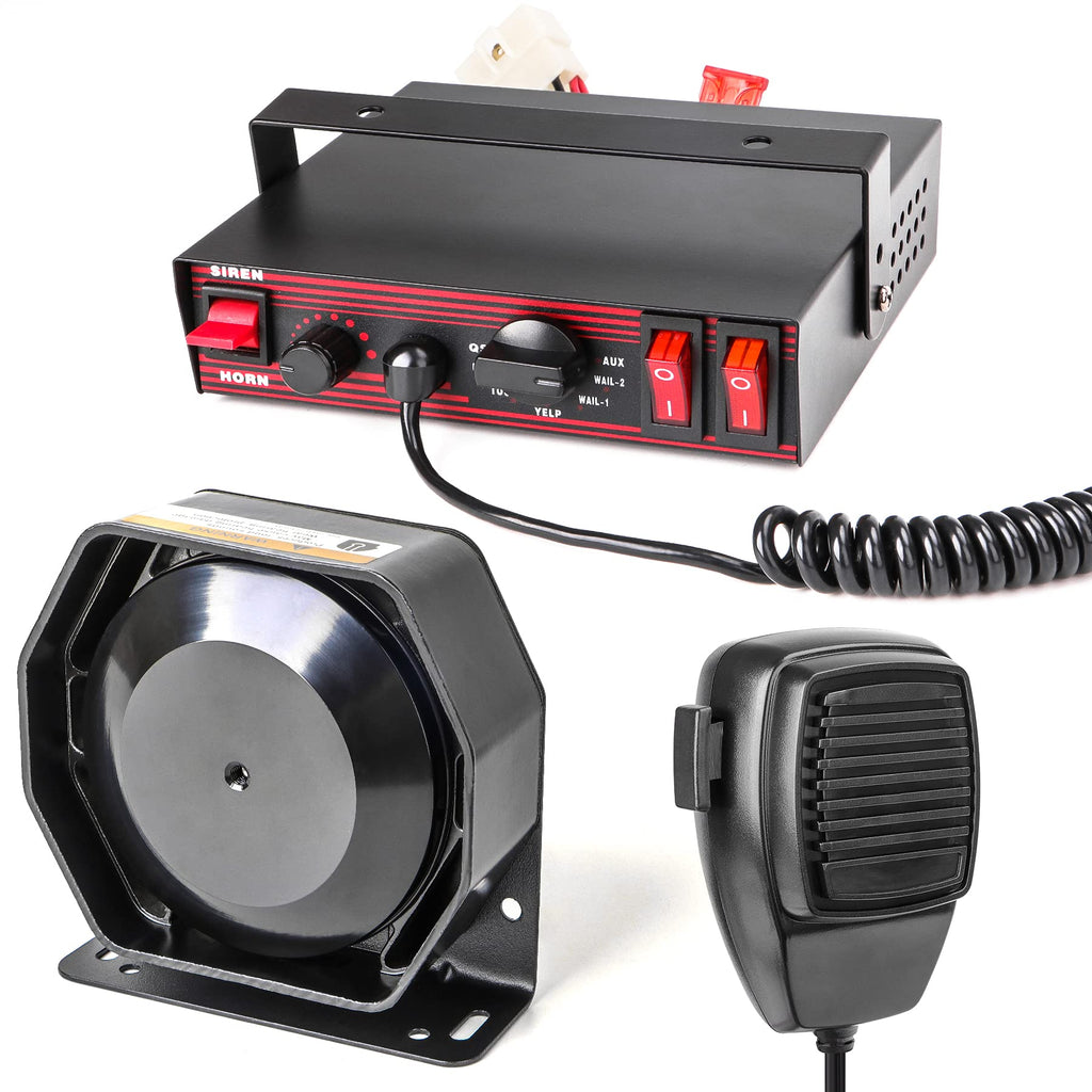 Emergency Police Siren 8 Tones PA System 130DB 200 Watt J26441