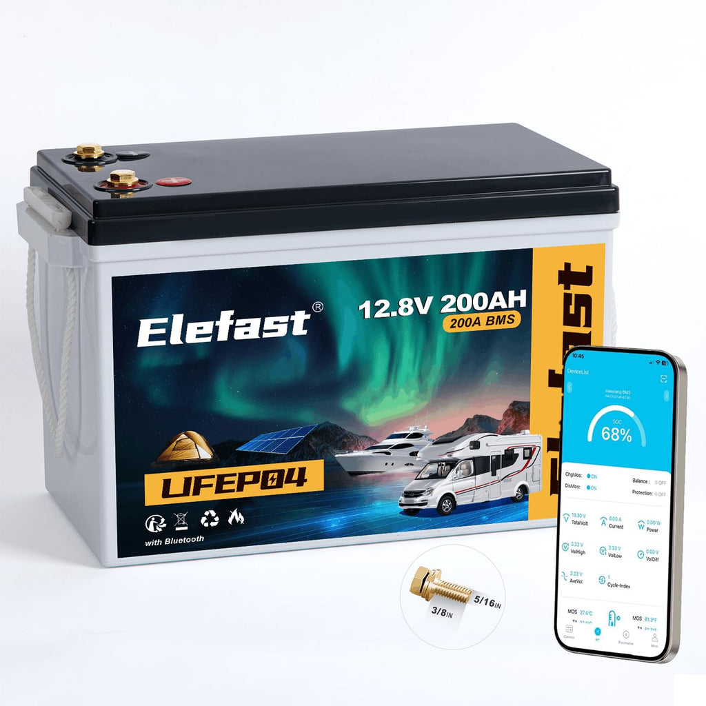 12V 200AH Lifepo4 Battery with Smart BMS & Bluetooth N98377