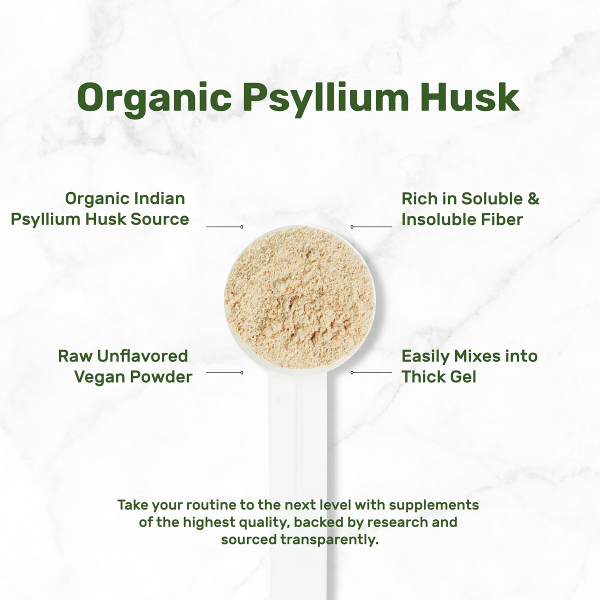 Organic Psyllium Husk Powder 3lbs Unflavored Soluble Fiber W9391