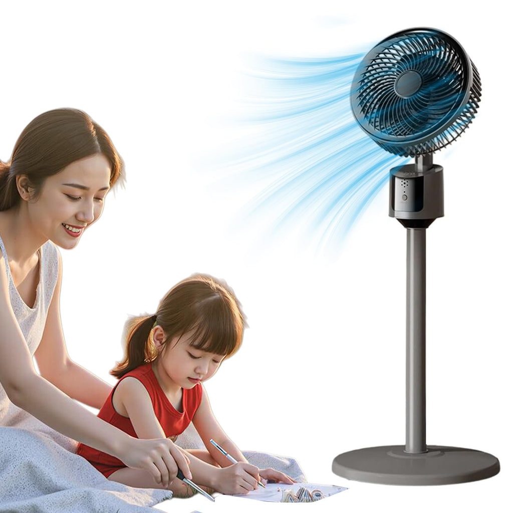 Lightweight Quiet Standing Fan (Grey) I872