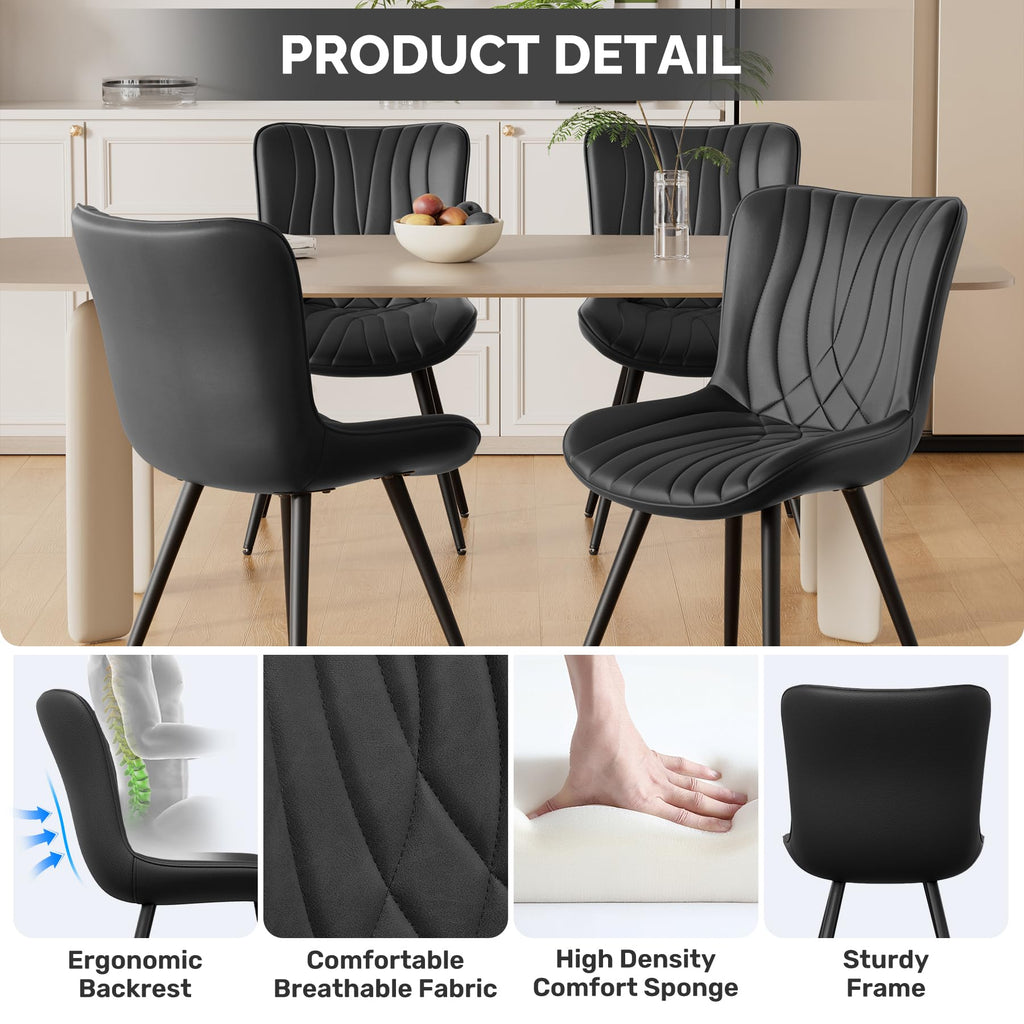 PU Leather Dining Chair Set of 4 J723